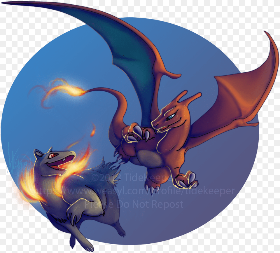 Charizard And Typhlosion Charizard, Dragon, Accessories, Ornament, Animal Png