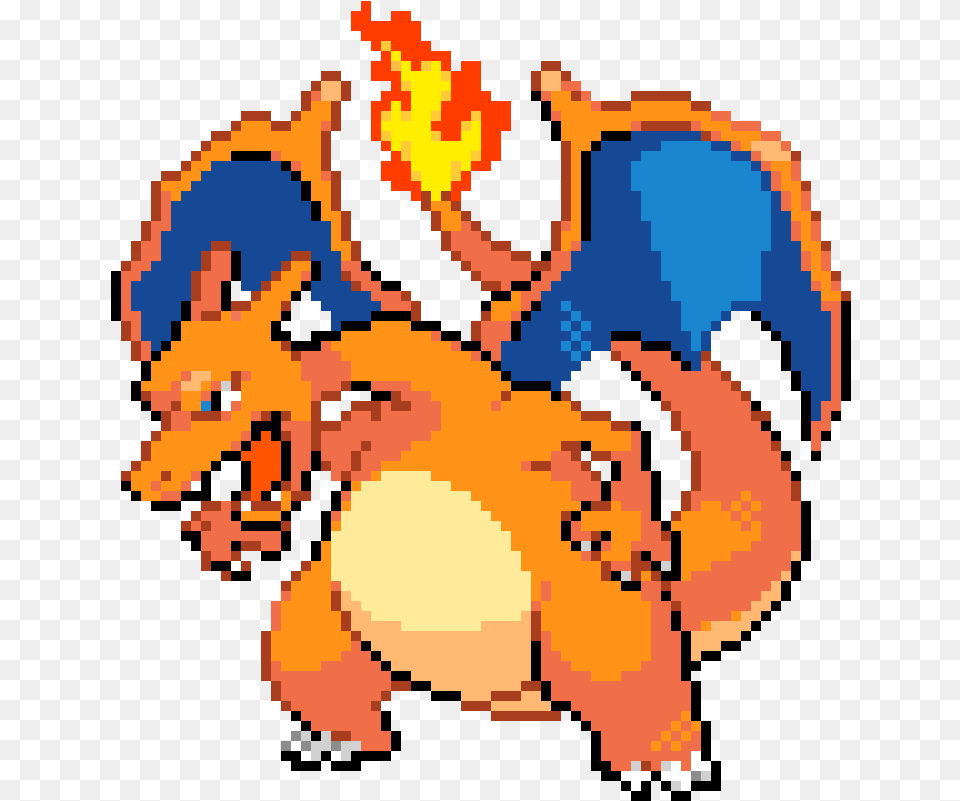 Charizard Black And White Sprite Png Image