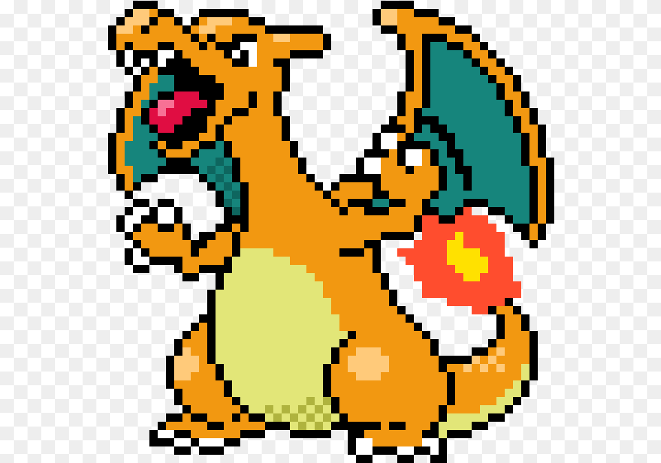 Charizard Gold And Silver Sprite Pokemon Gen 1 Sprite Charizard Free Transparent Png