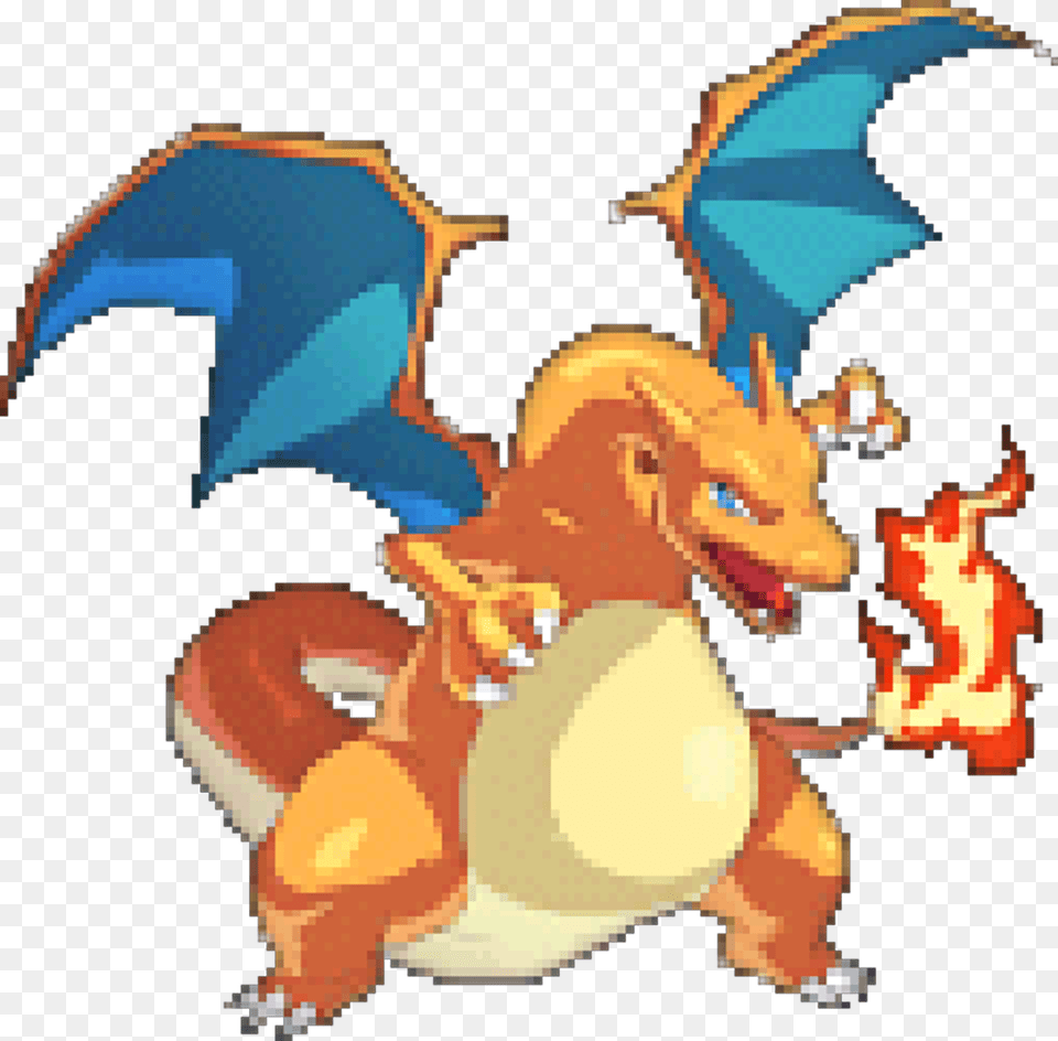 Charizard Pixel Gif Clipart Download Charizard Poses, Dragon, Baby, Person Free Transparent Png