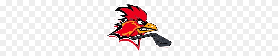 Charleroi Red Roosters Hockey Team Logo, Animal, Beak, Bird Png