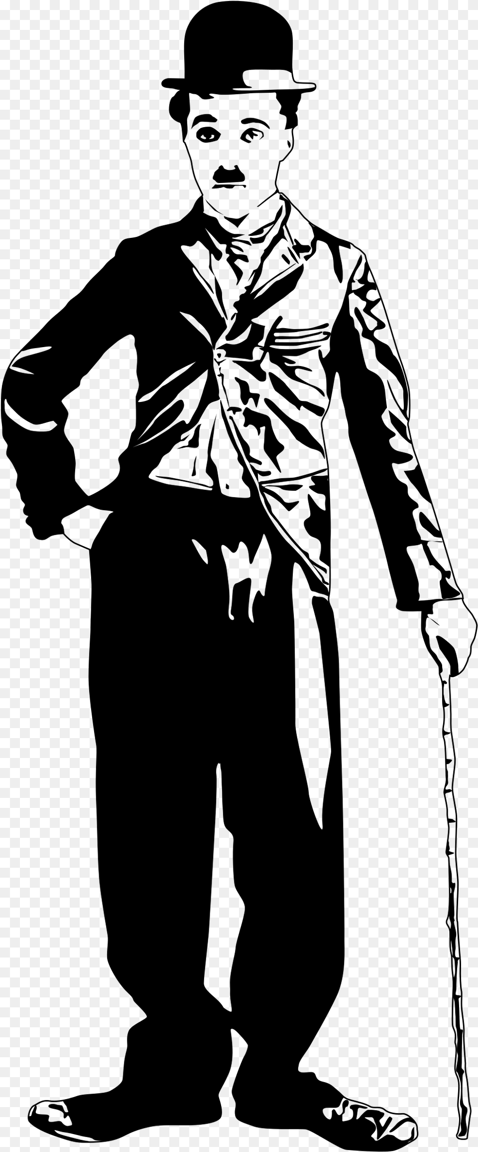 Charles Charlie Charlie Chaplin Clipart, Gray Free Transparent Png