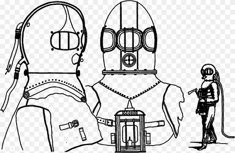 Charles Deane Dreamed Up The Idea Of A Smoke Helmet Cartoon, Gray Free Png