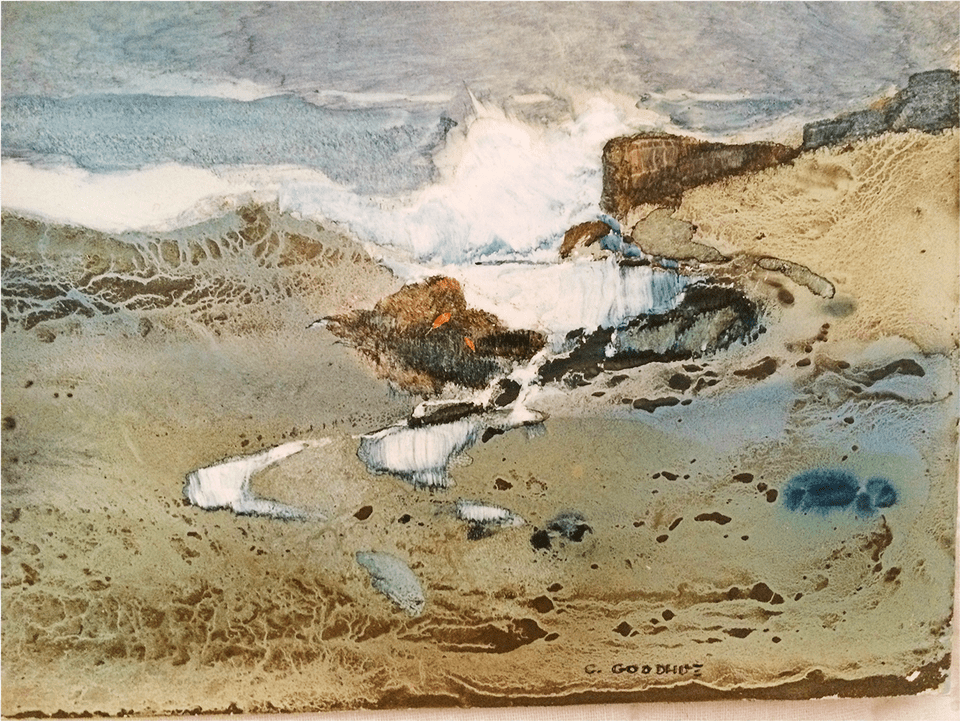 Charles Goodhue Maine Painting Waves Along The Shore Painting, Art, Nature, Outdoors, Scenery Png