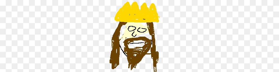 Charles Manson Wearing A Red Burger King Crown Drawing, Clothing, Hardhat, Helmet, Person Free Png