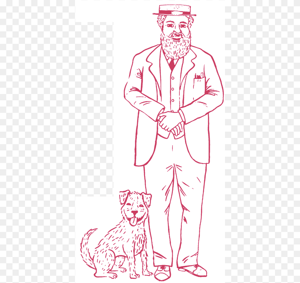 Charles Wicksteed And Jerry The Dog Charles Wicksteed, Adult, Person, Man, Male Free Png Download