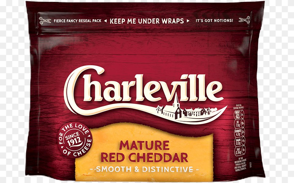 Charleville Mature Red Cheddar Block Charleville Mature Red Cheddar, Book, Publication, Food, Sweets Free Transparent Png