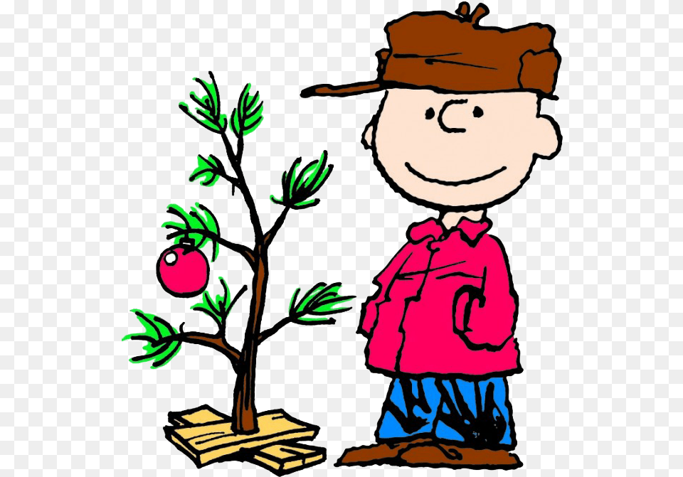 Charlie Brown And His Christmas Tree Charlie Brown With Christmas Tree, Baby, Person, Face, Head Free Transparent Png