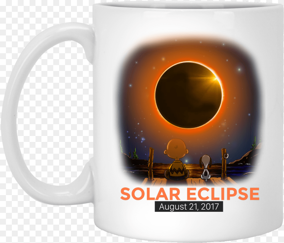 Charlie Brown And Snoopy Solar Eclipse 2017 Mug Hello My Name Is Princess Consuela Banana Hammock, Cup, Beverage, Coffee, Coffee Cup Free Png
