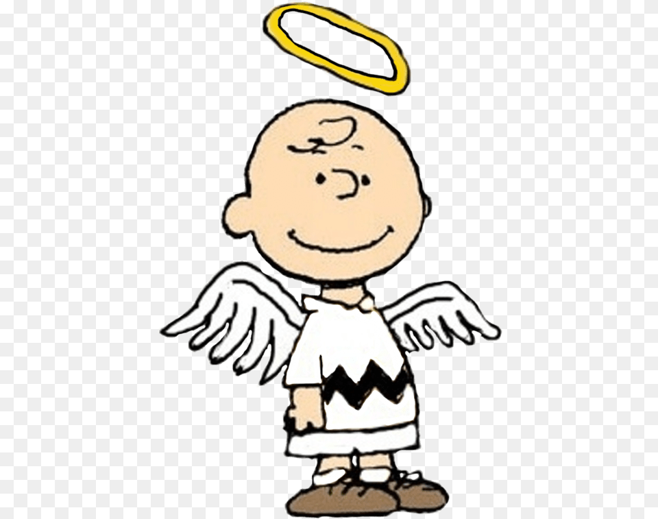 Charlie Brown Angel Transparent Cartoon Charlie Brown, Baby, Person, Face, Head Png Image