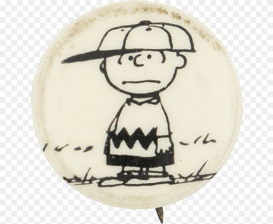 Charlie Brown Hat Black And White Entertainment Button Cartoon, Pottery, Meal, Food, Dish Free Transparent Png