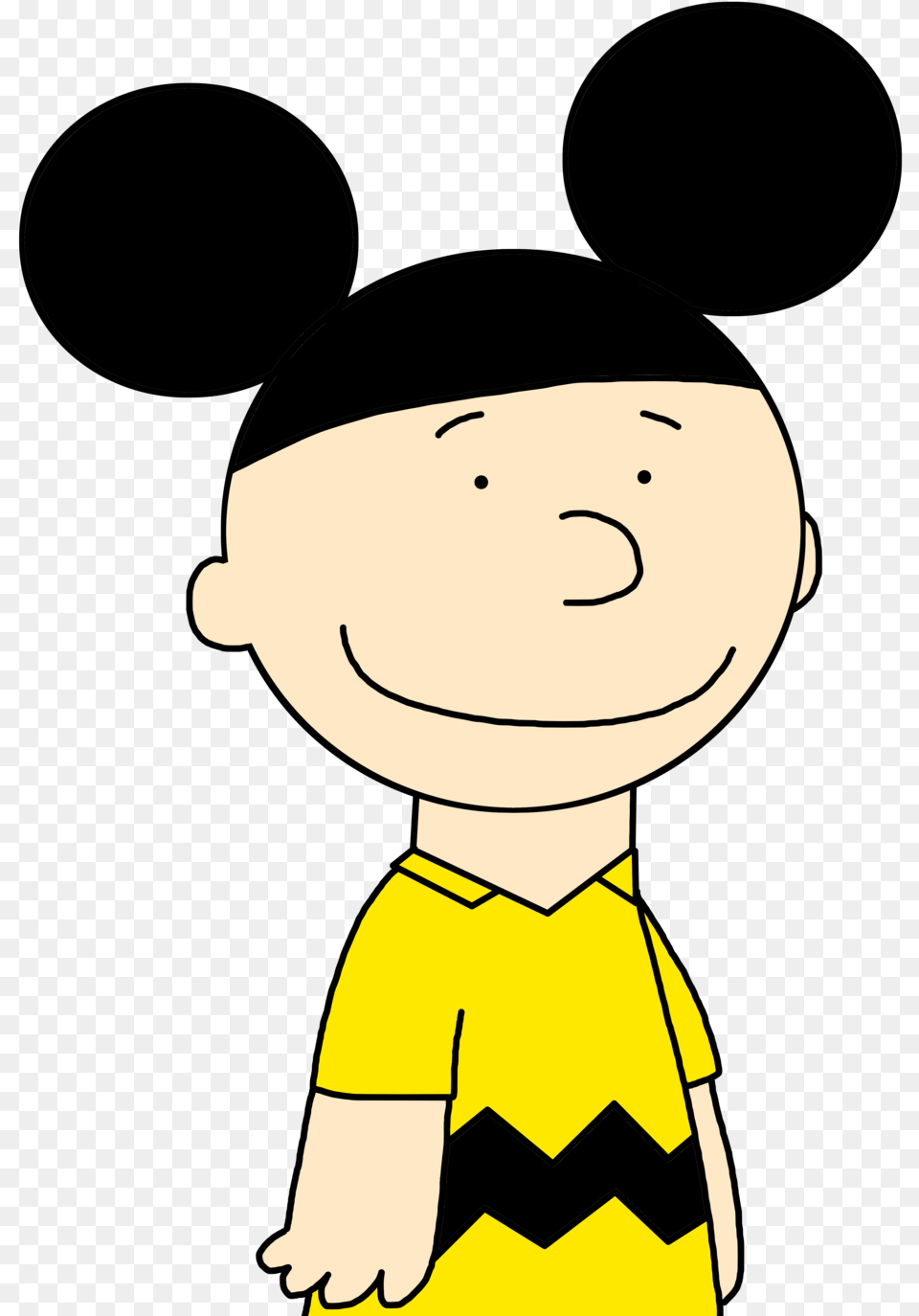 Charlie Brown With Mickey Mouse Ears By Marcospower1996 Mickey Mouse Charlie Brown, Cartoon, Baby, Person, Face Free Png Download