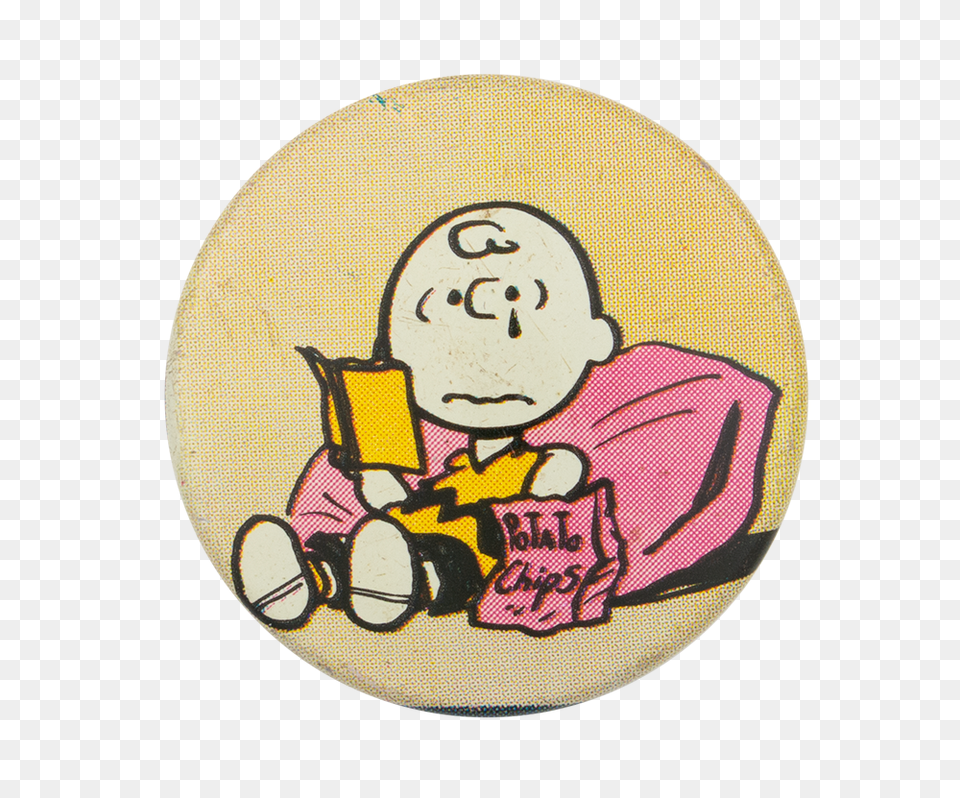 Charlie Brown With Potato Chips Busy Beaver Button Museum, Badge, Logo, Symbol, Baby Free Png