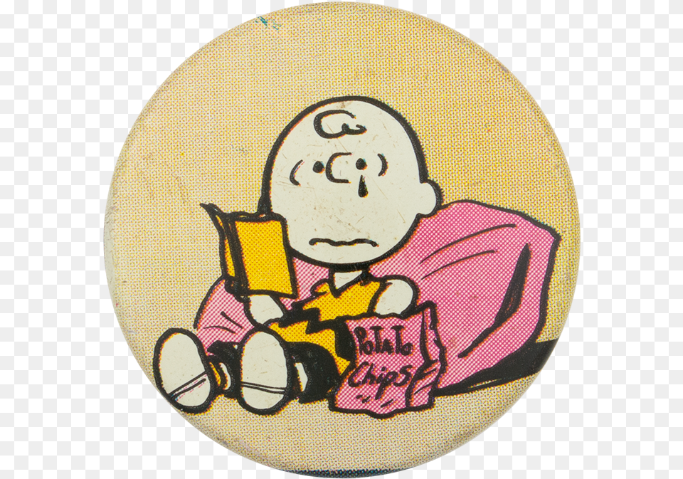 Charlie Brown With Potato Chips Busy Beaver Button Museum Cartoon, Photography, Art, Painting, Baby Free Transparent Png