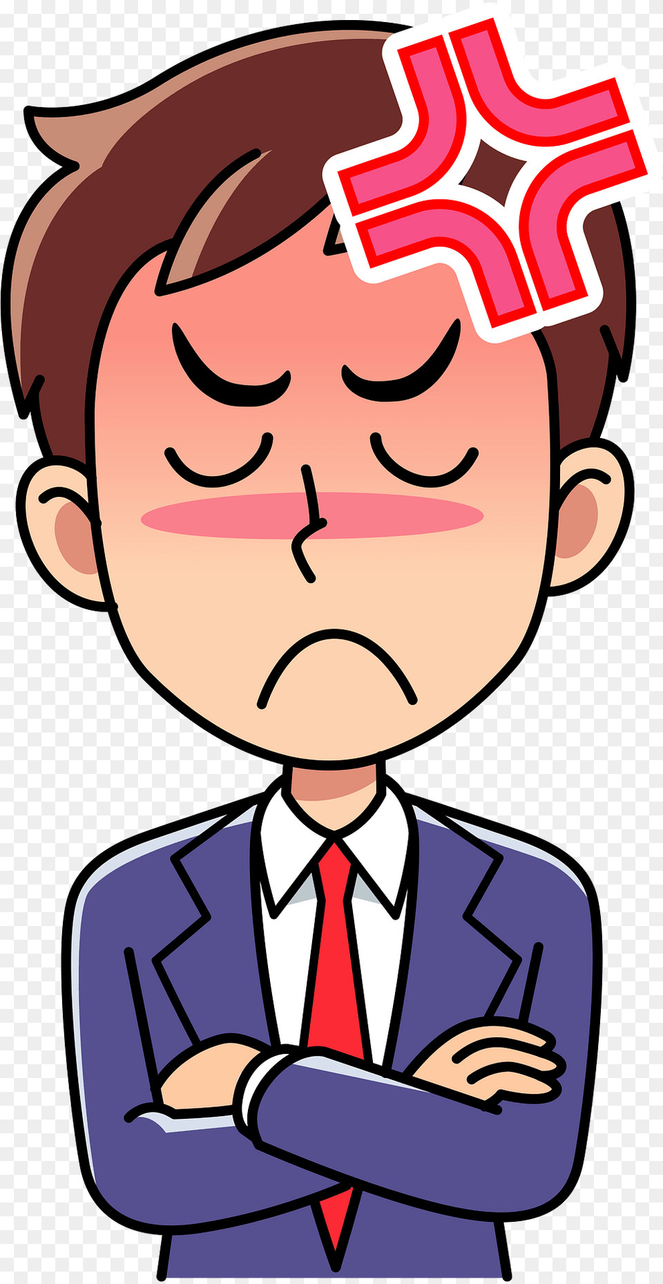 Charlie Businessman Is Angry Clipart, Publication, Book, Comics, Person Free Png