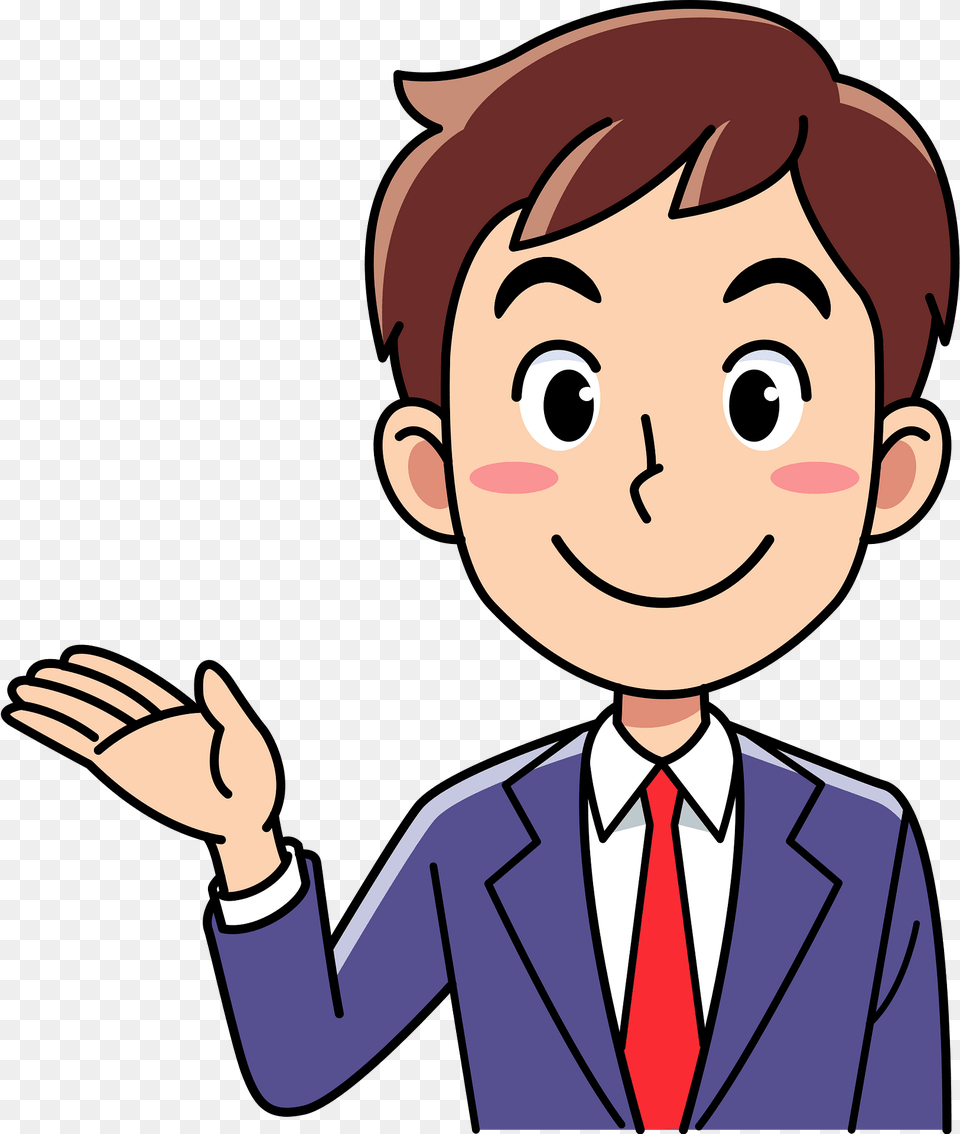 Charlie Businessman Is Inviting Clipart, Formal Wear, Baby, Face, Head Png Image