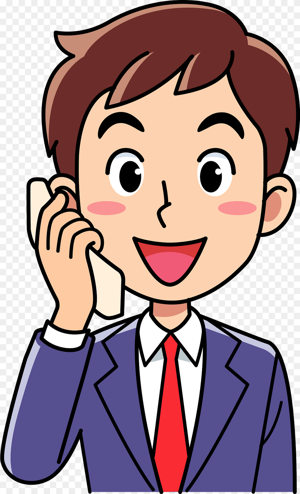 Charlie Businessman Is Talking On The Telephone Clipart, Book, Comics, Publication, Formal Wear Free Transparent Png
