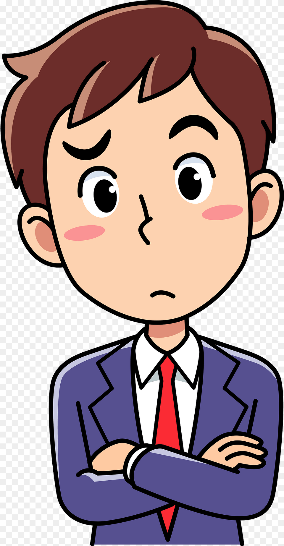 Charlie Businessman Is Thinking Clipart, Publication, Book, Comics, Formal Wear Png Image