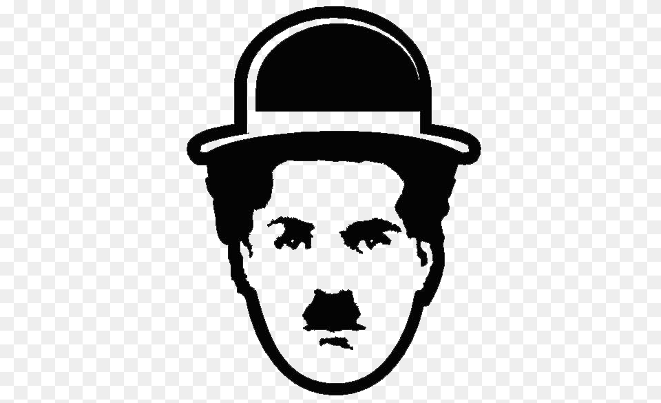 Charlie Chaplin, Stencil, Helmet, Clothing, Hardhat Png
