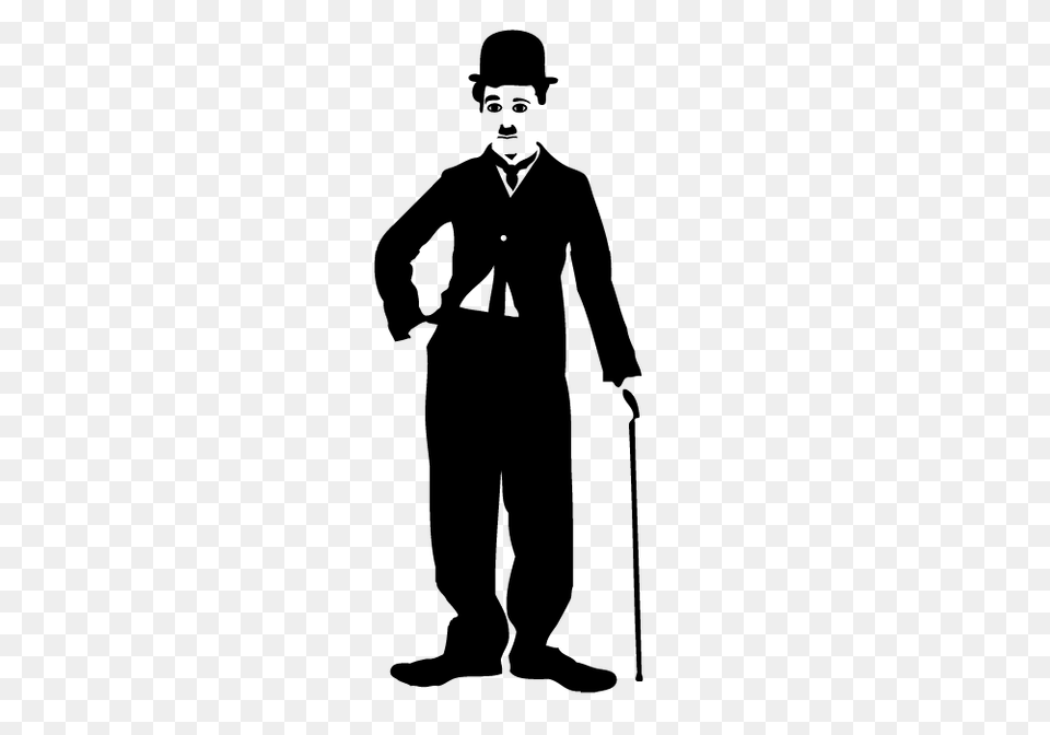 Charlie Chaplin, Gray Png Image