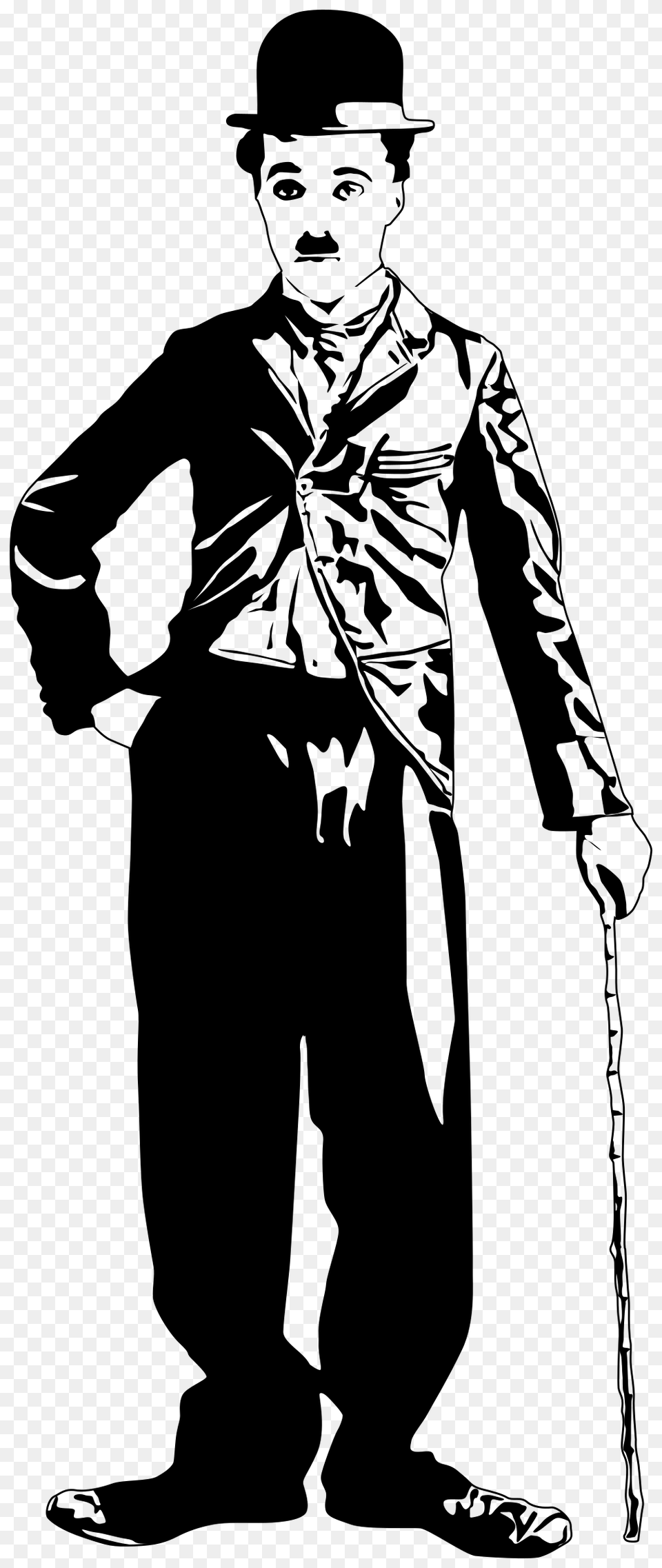 Charlie Chaplin, Gray Free Transparent Png