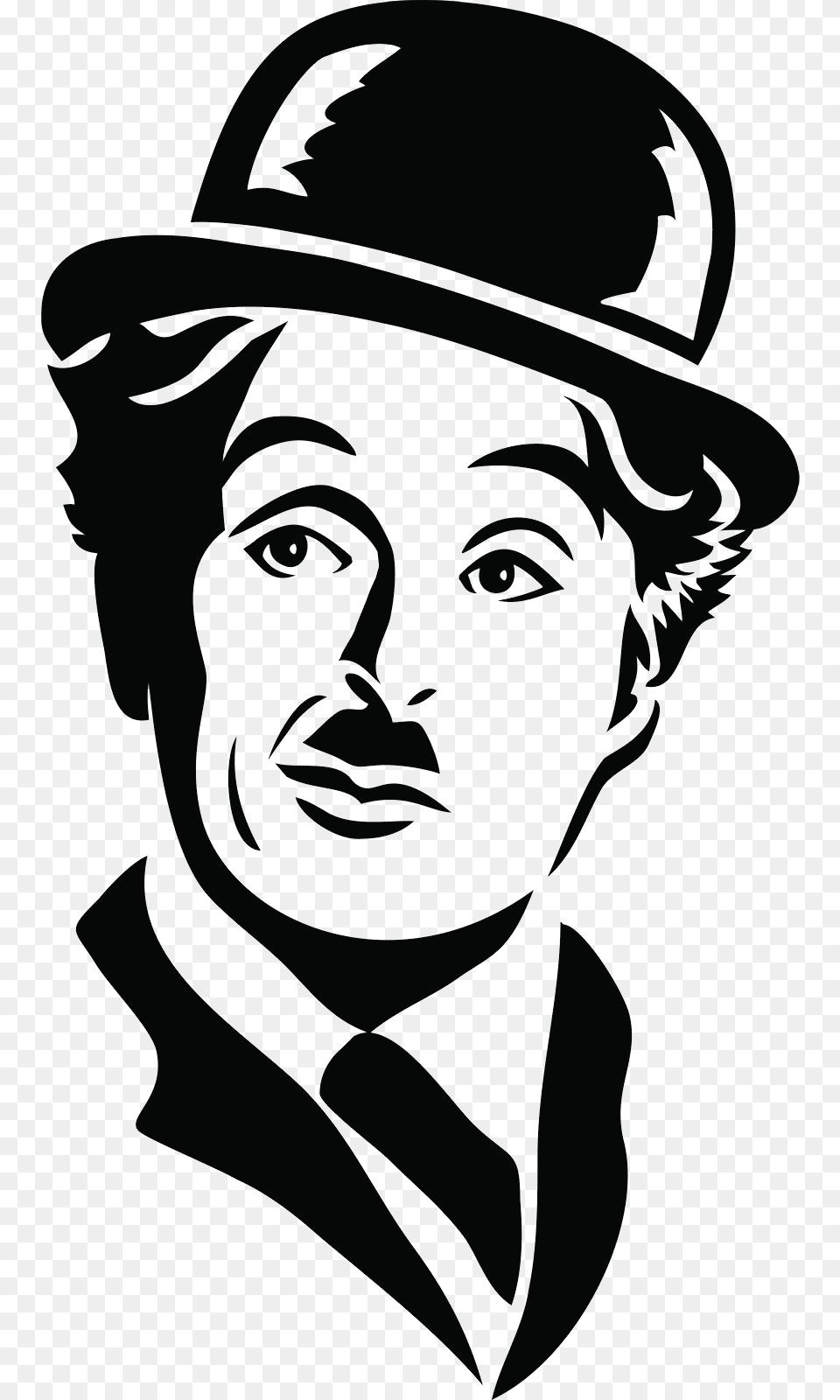 Charlie Chaplin, Stencil, Adult, Male, Man Free Transparent Png
