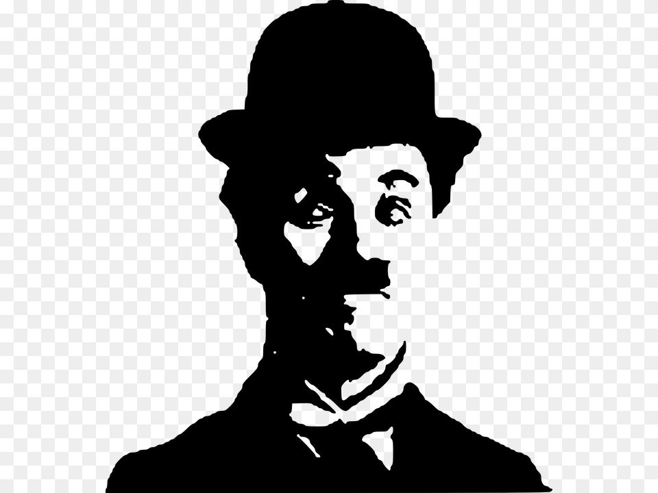 Charlie Chaplin, Gray Free Transparent Png