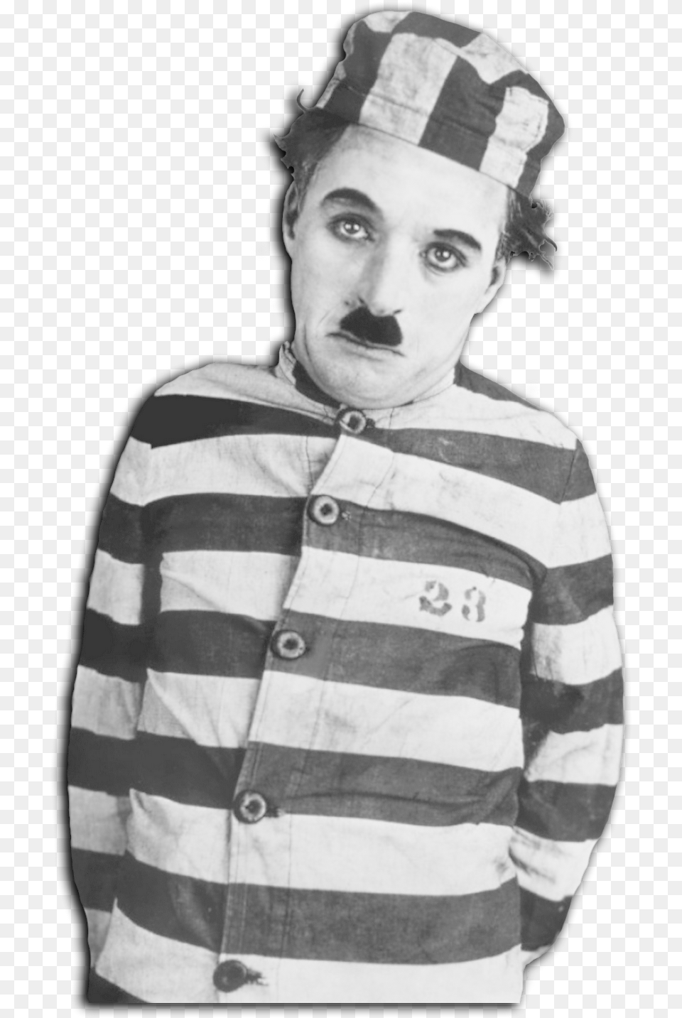 Charlie Chaplin Charlie Chaplin In Prison, Adult, Person, Performer, Man Free Png Download