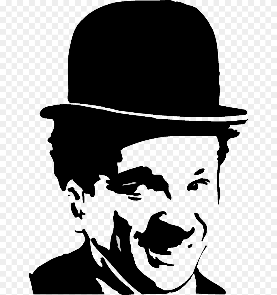 Charlie Chaplin Image Charlie Chaplin Stencil Art, Clothing, Hat, Person, Man Free Png