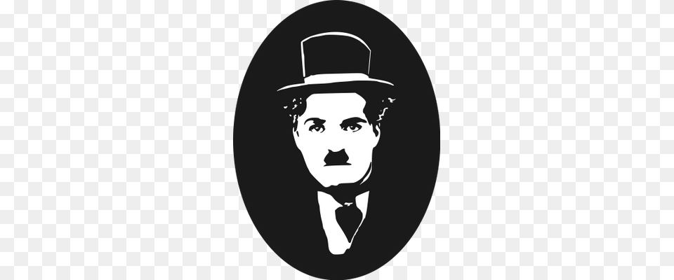 Charlie Chaplin Vignette Transparent, Stencil, Photography, Male, Adult Free Png
