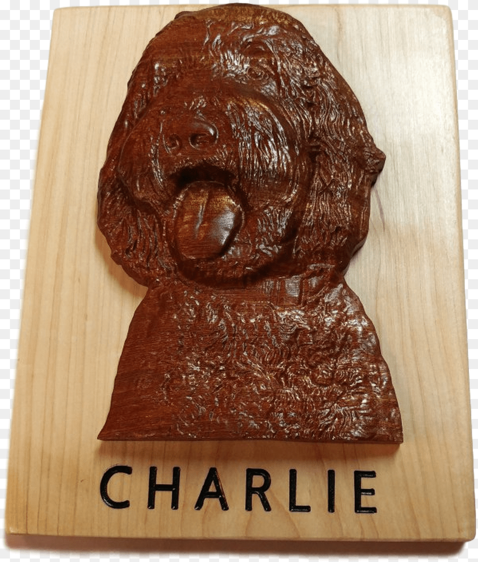 Charlie Doodle Carved Portrait Chocolate, Wood, Face, Head, Person Png