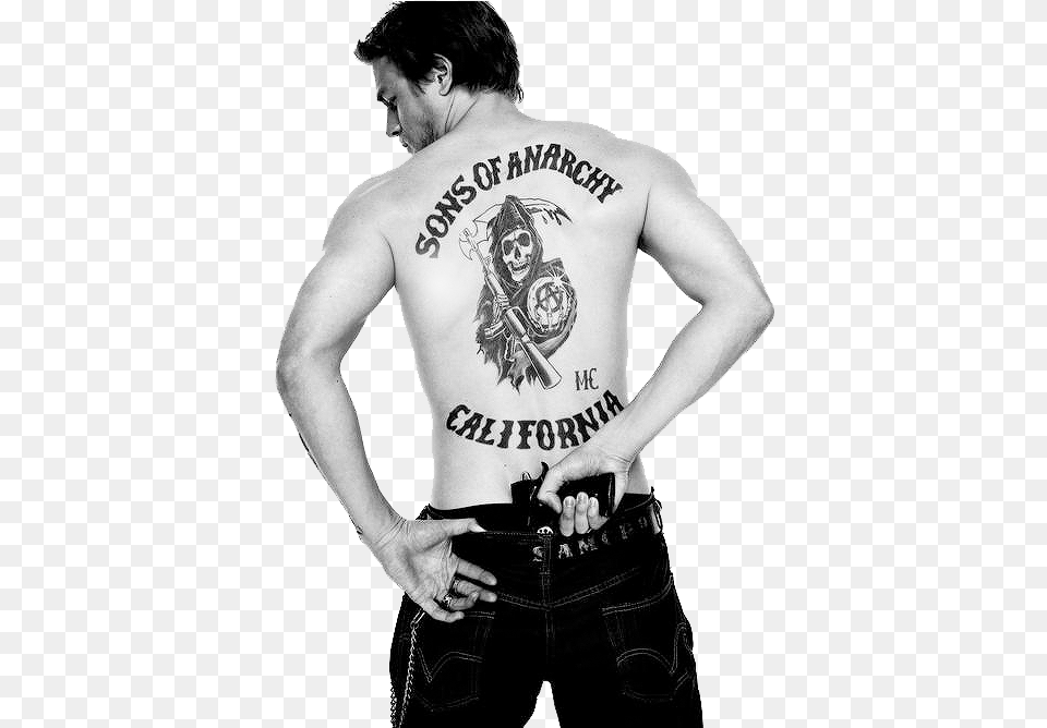 Charlie Hunnam Sons Of Anarchy Tattoo, Back, Body Part, Person, Skin Free Png Download