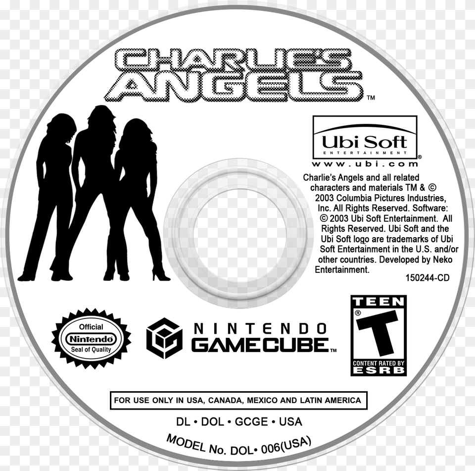Charliesangels Gc Controller Emerald Blue Gamecube Pre Owned, Disk, Dvd, Adult, Female Free Png