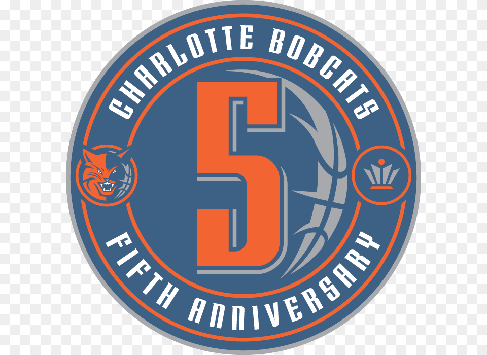 Charlotte Bobcats 5th Anniversary Logo Metropolitan Development And Housing Agency, Emblem, Symbol Free Transparent Png