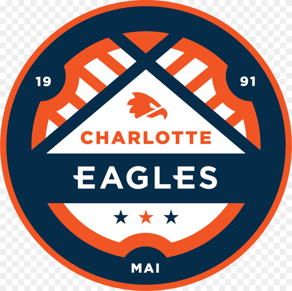 Charlotte Eagles Logo, Badge, Symbol, Road Sign, Sign Free Png Download