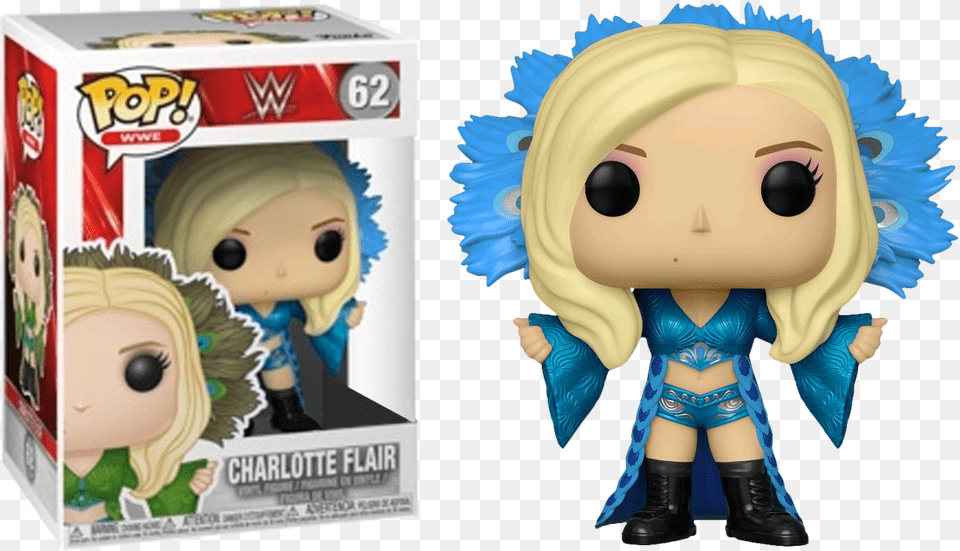 Charlotte Flair In Blue Outfit Pop Vinyl Figure, Toy, Figurine, Baby, Person Free Png