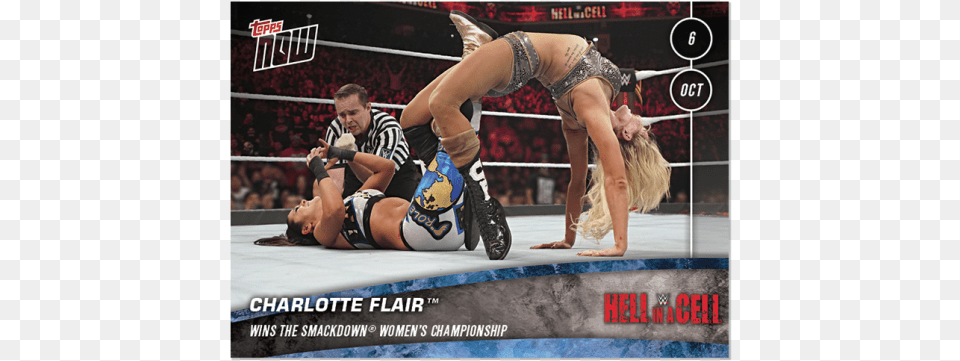 Charlotte Flair Wins The Smackdown Womens Championship Professional Wrestling, Adult, Female, Person, Woman Png Image