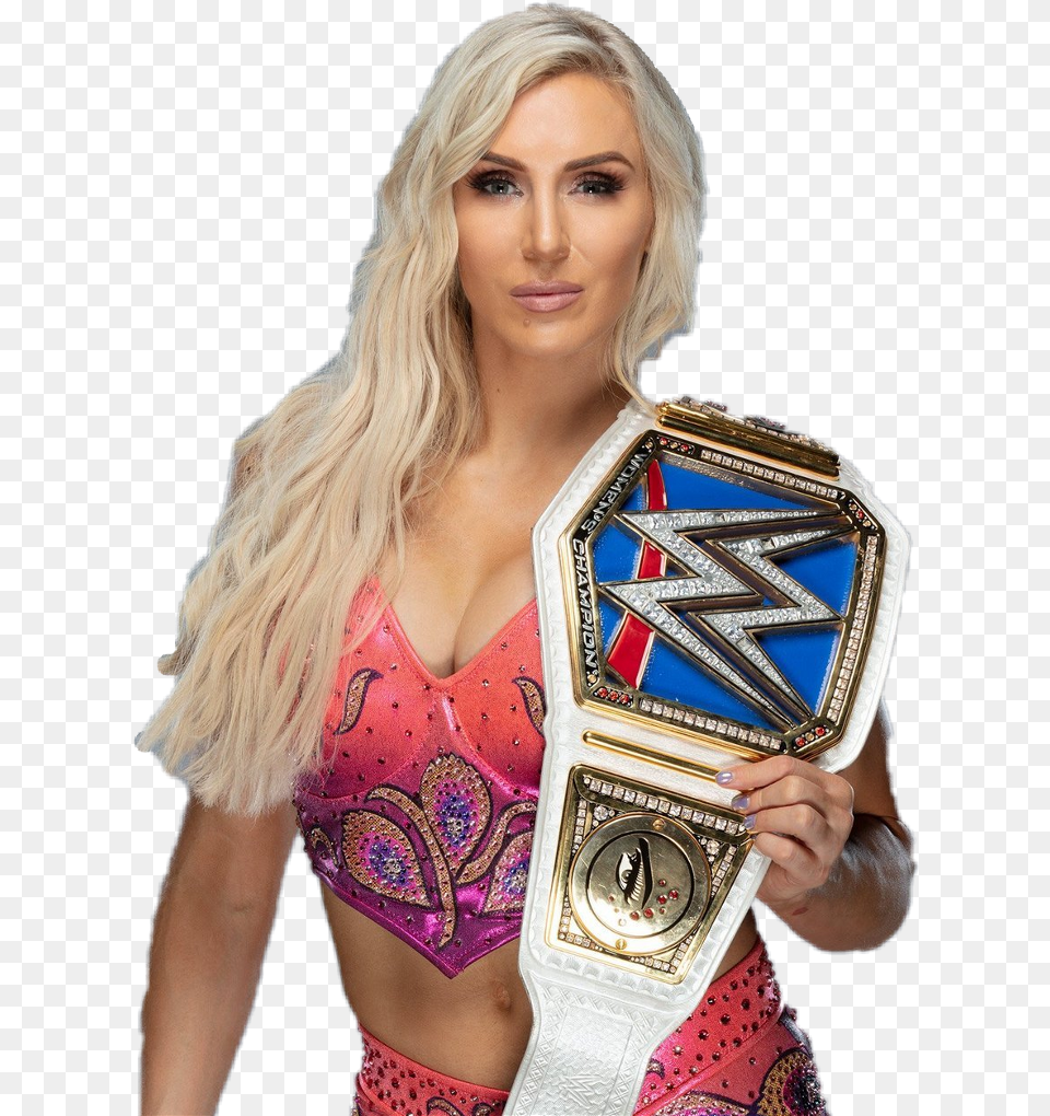 Charlotteflair Sticker Charlotte Flair Smackdown Women39s Champion, Woman, Adult, Blonde, Person Png
