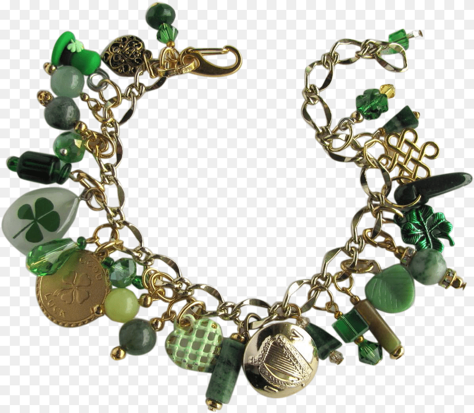 Charm Bracelet With Good Luck Charms Leprechaun39s Hat Lucky Charm Bracelet, Accessories, Jewelry, Necklace, Gemstone Free Png
