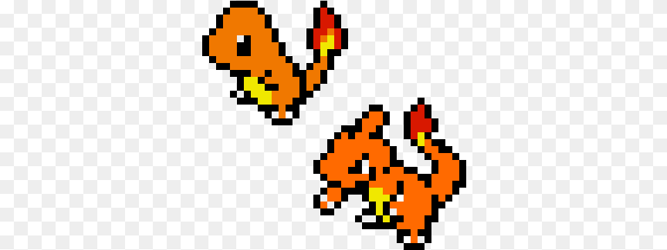 Charmander E Charmeleon Pokemon Pixel Art Charmander Free Png