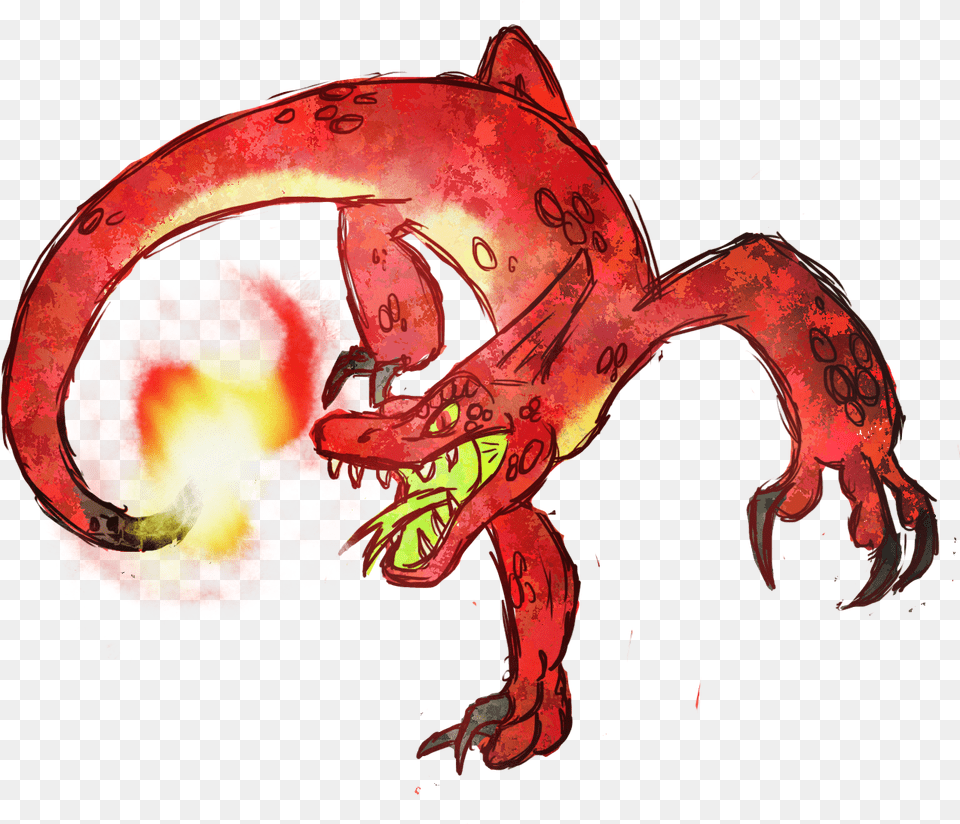 Charmeleon Illustration, Dragon, Person Png Image