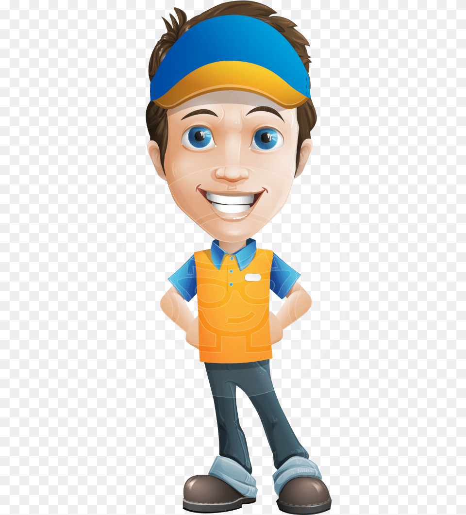 Charming Courier Guy Cartoon Vector Character Aka Tony Guy Cartoon, Photography, Baby, Person, Face Free Png