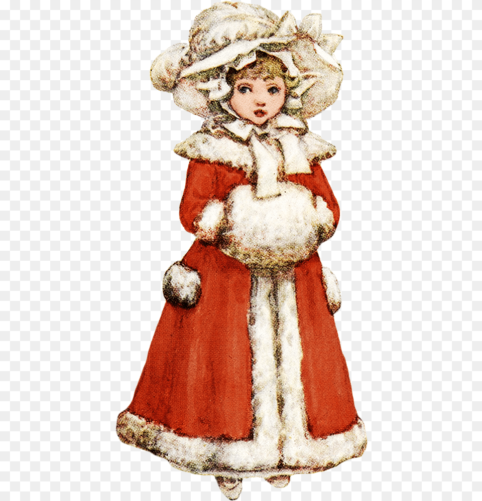 Charming Vintage Christmas Clip Art Vintage Christmas Girls Clipart, Clothing, Hat, Adult, Wedding Png