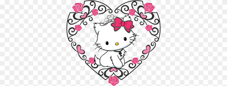 Charmmy Kitty And Charmy Kitty Image Hello Kitty, Pattern, Art, Graphics, Floral Design Free Png