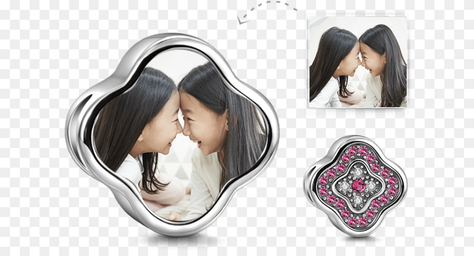 Charms Soufeel Plum Blossom Personalized Photo Charm, Accessories, Earring, Jewelry, Child Free Png Download