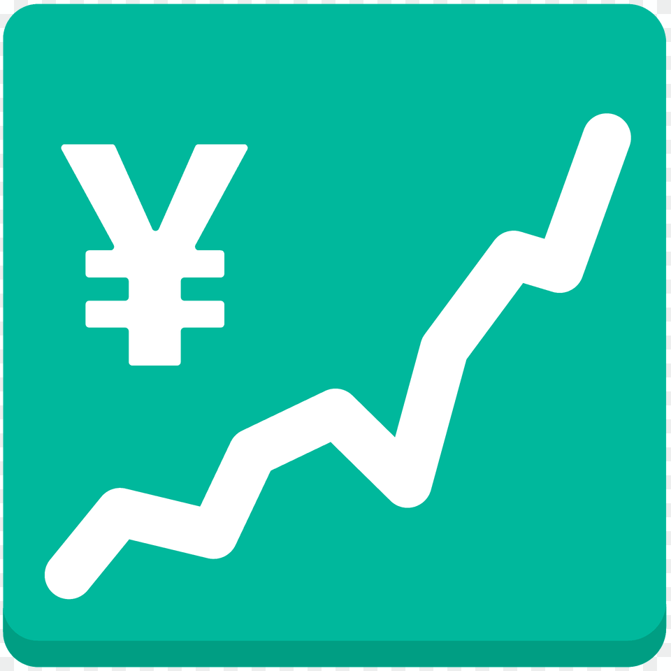 Chart Increasing With Yen Emoji Clipart, Sign, Symbol, Outdoors, Road Sign Free Transparent Png