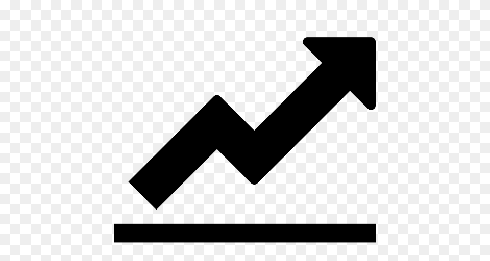 Chart Line Icon, Gray Free Transparent Png