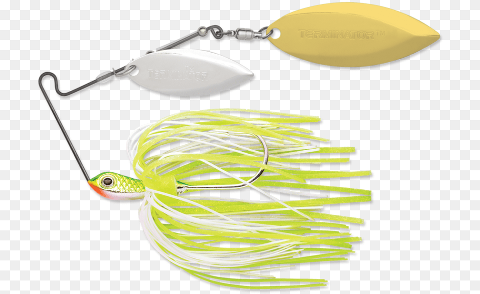 Chartreuse White Shad Nickel Gold Terminator Super Stainless Spinnerbait Willowwillow, Fishing Lure Png