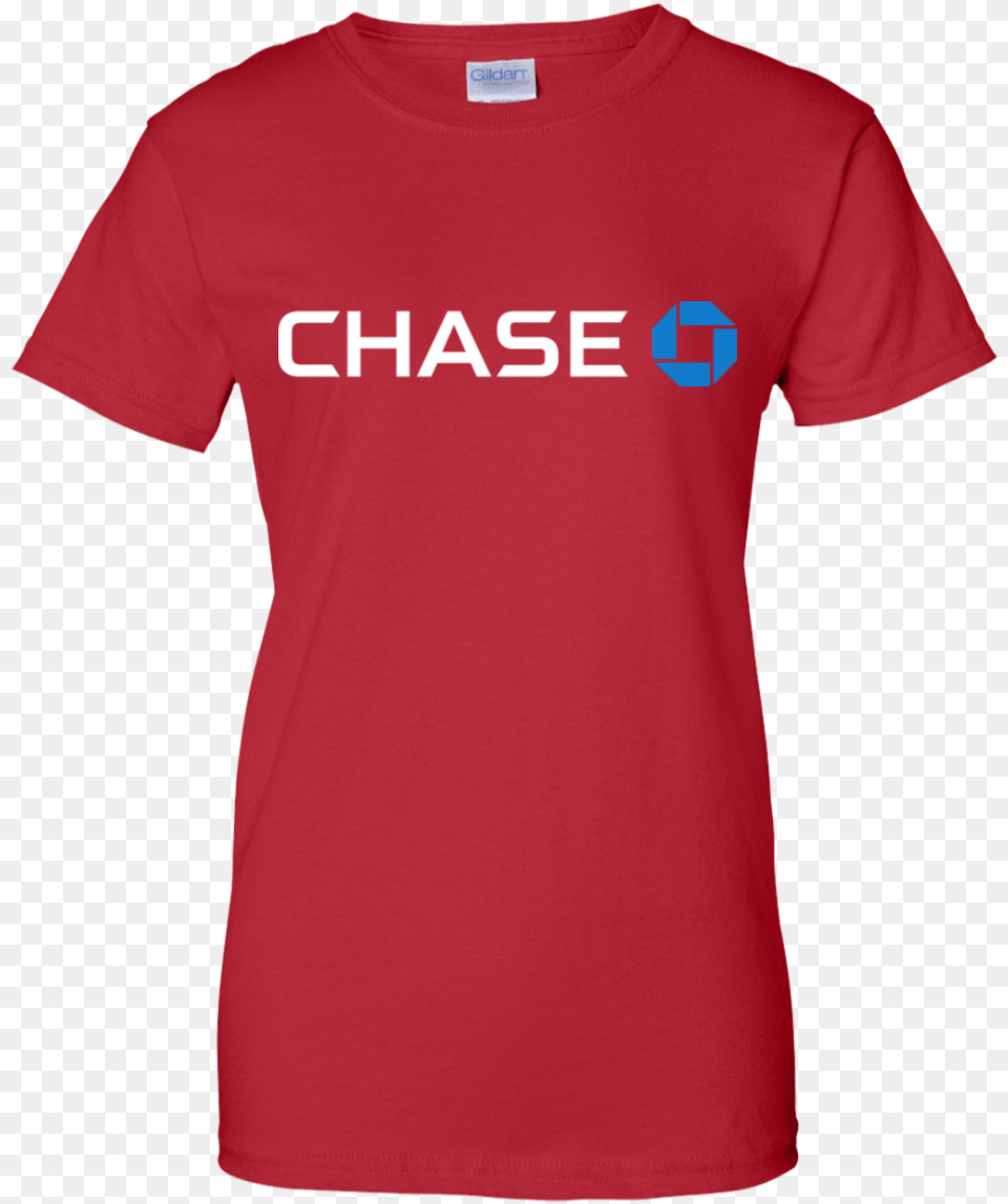 Chase Bank Gildan Ladies Girls Red Tee Shirts Clipart, Clothing, Shirt, T-shirt Free Transparent Png