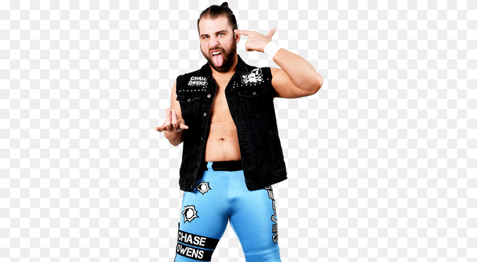 Chase Owens U2013 Bullet Club New Japan Chase Owens New Japan, Vest, Person, Pants, Hand Free Png